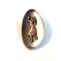 Vintage Israeli Sterling Silver Dancer Brooch