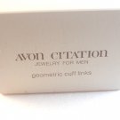Vintage 1971 Avon Citation Geometric Cuff Links MIB