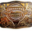1984 MoorMans Cattle Feed since 1885 22K Sterling Silver Belt Buckle by Crumrine