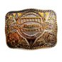 1984 MoorMans Cattle Feed since 1885 22K Sterling Silver Belt Buckle by Crumrine
