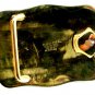 1984 MoorMans Cattle Feed since 1885 22K Sterling Silver Belt Buckle by Crumrine