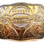 1984 MoorMans Cattle Feed since 1885 22K Sterling Silver Belt Buckle by Crumrine