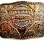 1984 MoorMans Cattle Feed since 1885 22K Sterling Silver Belt Buckle by Crumrine