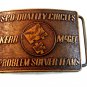 Vintage S.P.O. Quality Circles Problem Solver Teams Kerr McGee Belt Buckle
