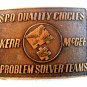Vintage S.P.O. Quality Circles Problem Solver Teams Kerr McGee Belt Buckle
