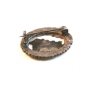 Victorian 900 Silver & Gold Tone & Marcasites Parthenon Brooch