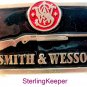 Vintage Silver Tone & Enamel Smith & Wesson Belt Buckle