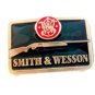 Vintage Silver Tone & Enamel Smith & Wesson Belt Buckle