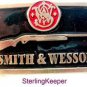 Vintage Silver Tone & Enamel Smith & Wesson Belt Buckle