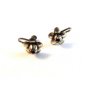 Vintage Sterling Silver Rose Flower Screw Back Earrings