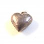 Large Vintage Sterling Silver Puffy Heart Pendant