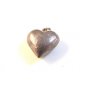 Large Vintage Sterling Silver Puffy Heart Pendant
