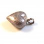 Large Vintage Sterling Silver Puffy Heart Pendant