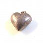 Large Vintage Sterling Silver Puffy Heart Pendant