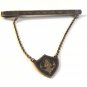 Vintage Siam Sterling Silver Niello Tie Clasp