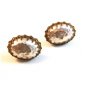 Early Miriam Haskell Faux Pearl Lustre Clip On Earrings