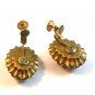 Early Miriam Haskell Faux Pearl Lustre Clip On Earrings