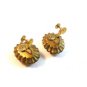 Early Miriam Haskell Faux Pearl Lustre Clip On Earrings