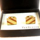 Vintage Van Heusen Gold Tone Cufflinks MIB