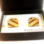 Vintage Van Heusen Gold Tone Cufflinks MIB
