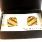 Vintage Van Heusen Gold Tone Cufflinks MIB