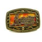 Railroad Train Locomotive Steam Engine Buckle by CII New York 092914