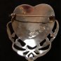 Vintage Siam Sterling Yellow Niello Enamel Mermaid In Heart Brooch