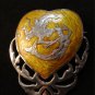 Vintage Siam Sterling Yellow Niello Enamel Mermaid In Heart Brooch