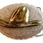 Vintage Silver Tone Old Time Cowboy Hat Belt Buckle