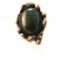 Great Vintage Native American Sterling Green Agate Ring Sz 8