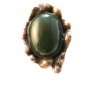 Great Vintage Native American Sterling Green Agate Ring Sz 8