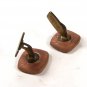 Vintage Blue Glass Tile Cufflinks Unbranded 71915
