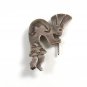 Vintage Southwest Handmade Sterling Silver Kachina Flute Player Brooch