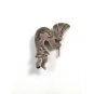 Vintage Southwest Handmade Sterling Silver Kachina Flute Player Brooch