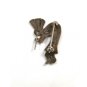 Vintage Southwest Handmade Sterling Silver Kachina Flute Player Brooch