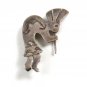 Vintage Southwest Handmade Sterling Silver Kachina Flute Player Brooch
