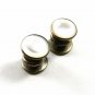 Art Deco True Vintage Silvertone Mother Pearl Cufflinks By SNAP LINK 101314