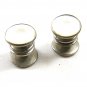 Art Deco True Vintage Silvertone Mother Pearl Cufflinks By SNAP LINK 101314