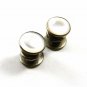 Art Deco True Vintage Silvertone Mother Pearl Cufflinks By SNAP LINK 101314