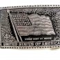 4 Cent Postage USA Flag Long May It Wave Belt Buckle 62514