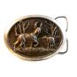 Vintage Buck & Doe Deer Belt Buckle by Horizon Designs Made in U.S.A.