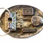 Vintage Buck & Doe Deer Belt Buckle by Horizon Designs Made in U.S.A.