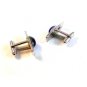 Vintage Silver Tone & Blue Cufflinks by Anson
