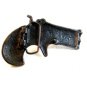 Vintage Derringer Pistol Gun Belt Buckle