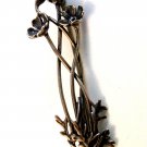 Vintage Sterling Silver Flower Brooch