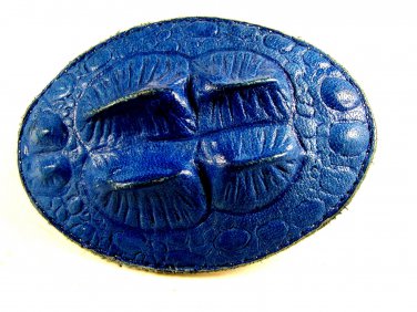Western Blue Alligator Leather Belt Buckle 5714 Not Signed