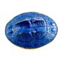 Western Blue Alligator Leather Belt Buckle 5714 Not Signed