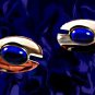Vintage Anson Silver Tone & Blue Stone Cufflinks