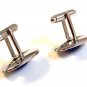 Vintage Anson Silver Tone & Blue Stone Cufflinks