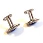Vintage Anson Silver Tone & Blue Stone Cufflinks